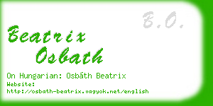 beatrix osbath business card