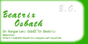 beatrix osbath business card